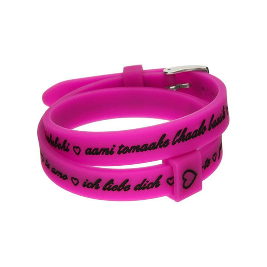 Il MEZZOMETRO Mod. I LOVE YOU SILVER - Bracciale in silicone/silicone bracelet Bracelet
