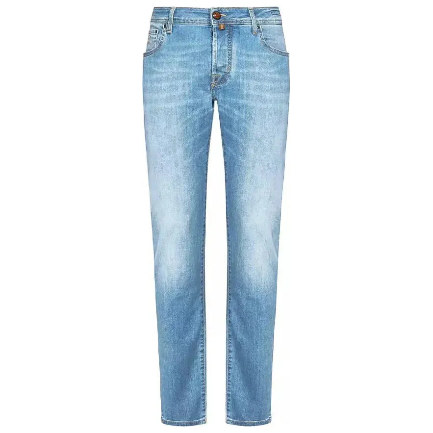 Light Blue Cotton Jeans & Pant