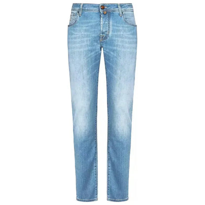 Light Blue Cotton Jeans & Pant